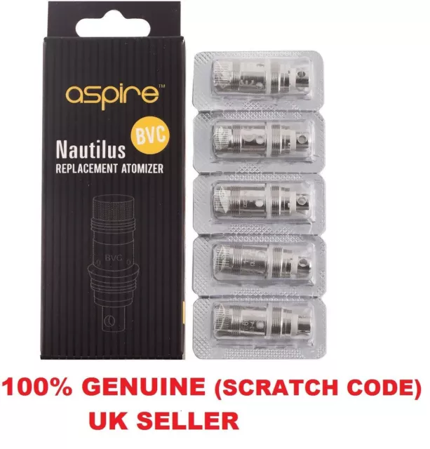 Genuine Aspire Nautilus & Mini Nautilus BVC 0.7| 1.6| 1.8 ohm replacement Coils