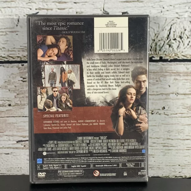 Twilight (DVD, 2009)  Kristen Stewart, Robert Pattinson 2