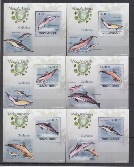ST402Pd. Mozambique - MNH - Dolphins - 2010 - Deluxe