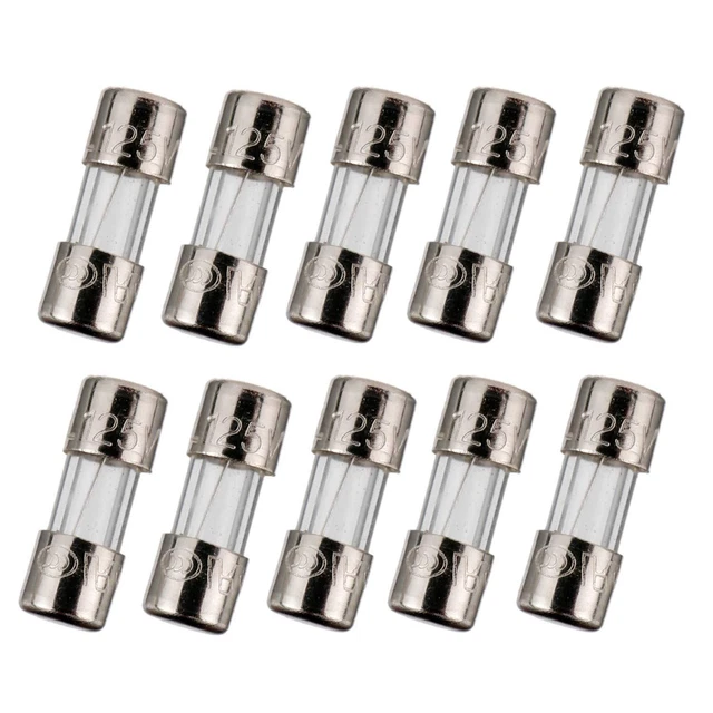 Mini Fuse High Quality Fast Blow Glass Plastic Pack Of 10 Pcs 125 Volts NEW
