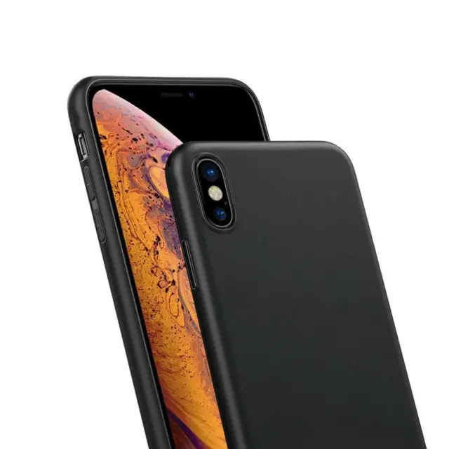 Ultra Slim Case Für iPhone 7 8 XR Handy Hülle Schutzhülle Silikon Schwarz Tasche 3