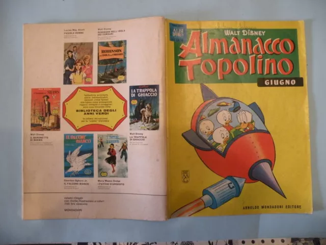 Almanacco Topolino 1963 N° 6 Mondadori Disney Originale Molto Buono Bollini