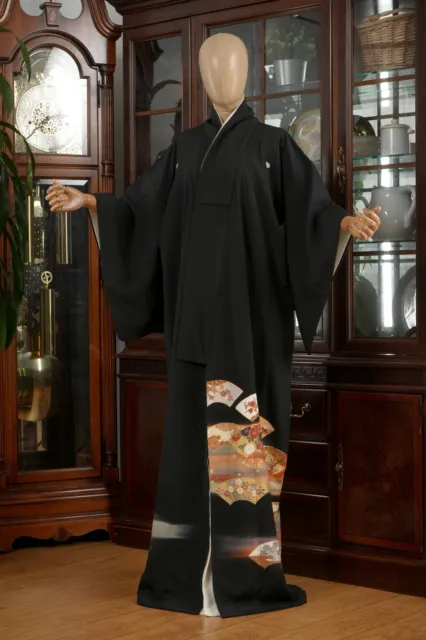 Dear Vanilla Japanese Tomesode Kimono Women's Authentic Japan Made Vintage