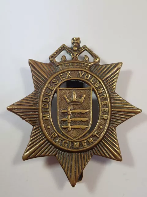 Middlesex Volunteers Regiment original Cap Badge (Fattorini).