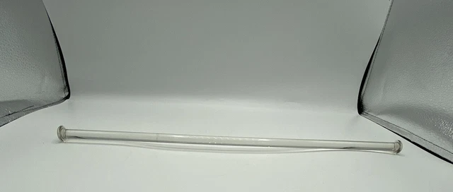 Vintage 1940s Clear Glass Towel Bar Rod 17.25”Art Deco Bathroom Kitchen Shop