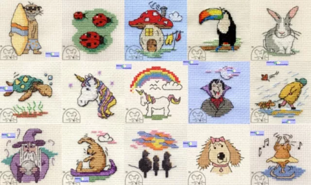 Mouseloft Mini Cross Stitch Kits - Stitchlets - #5 - **15% Off For 3 or More**