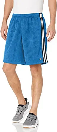 Champion Mens 9" Rec Mesh Shorts Living in Blue Size Large