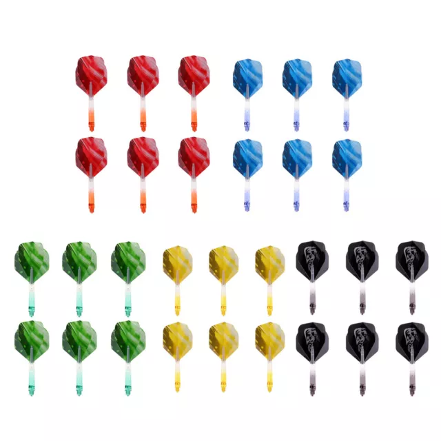 10pcs/pack 2BA Thread Dart Flights Tails with Dart Shaft Stems 45mm Long
