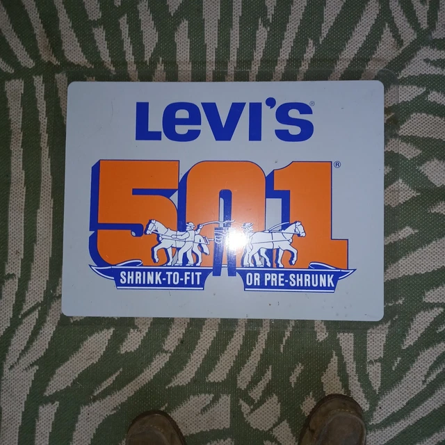 置物 VINTAGE Levi's STORE WOOD DISPLAY SIGN Rare Vintage Levi's 501 Light Up Store Display Sign Needs To