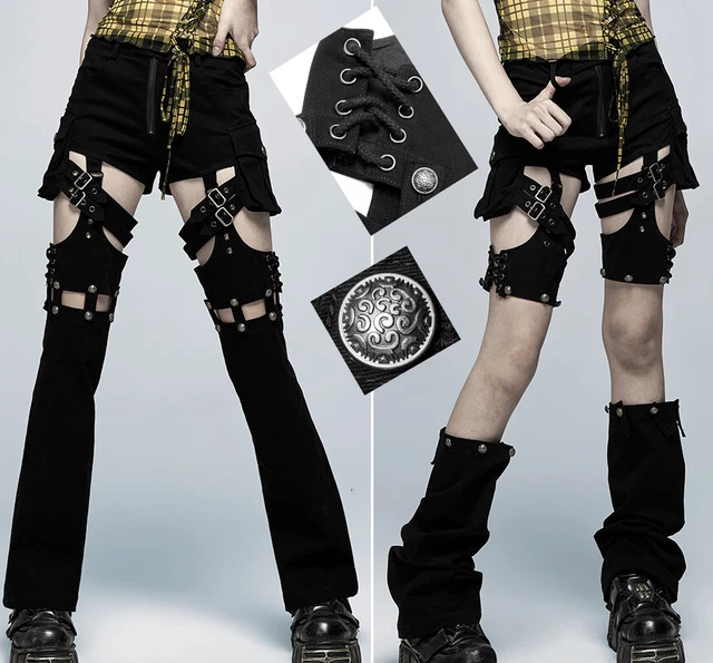 Pantalon short warmer transformable gothique punk lolita steampunk rock PunkRave