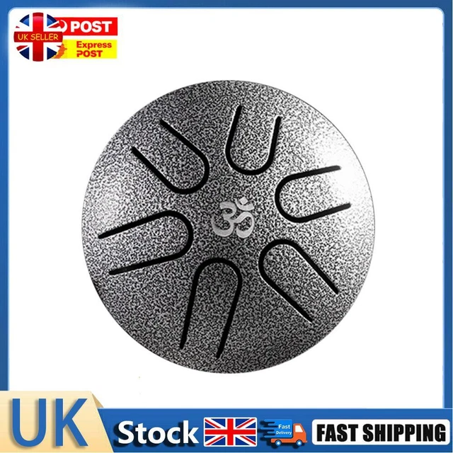 Ethereal Drum 3 inch 6 Tone Mini Hand Pan Tongue Drum with Drumsticks (A) Hot