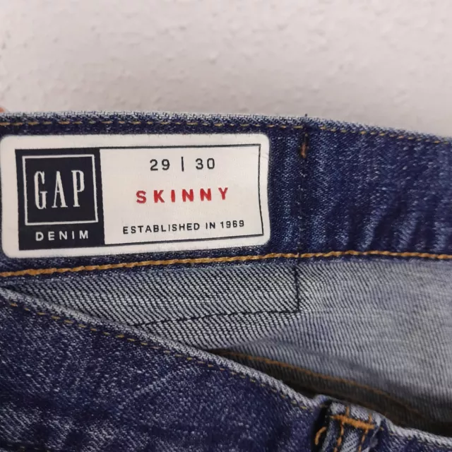 GAP Skinny Fit Denim Jeans Resin Rinse Dark Wash Men's Size 29x30 3