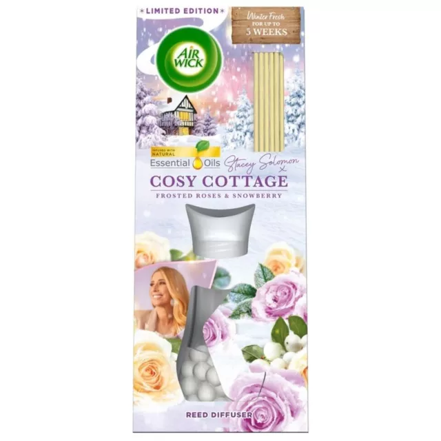 Air Wick Stacey Solomon Cosy Cottage Frosted Roses & Snowberry Reeds 33ml