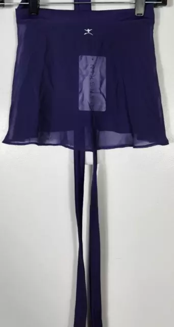 Danskin Girls Size Small (4-6) Deep Purple Georgette Wrap Skirt NWT