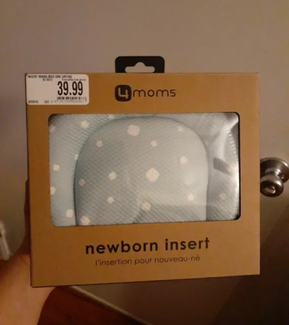 4moms Newborn Infant Insert for mamaRoo & rockaRoo Blue & Gray Reversible (k)