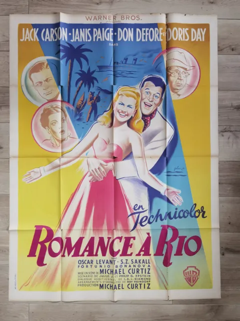 Affiche de cinema - Romance à Rio 120x160- Grinsson- 1948