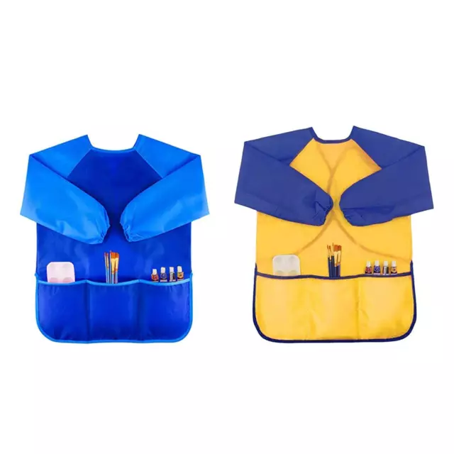 Blouse artistique pour enfants de 2 à 6 ans, avec manches, tablier de peinture