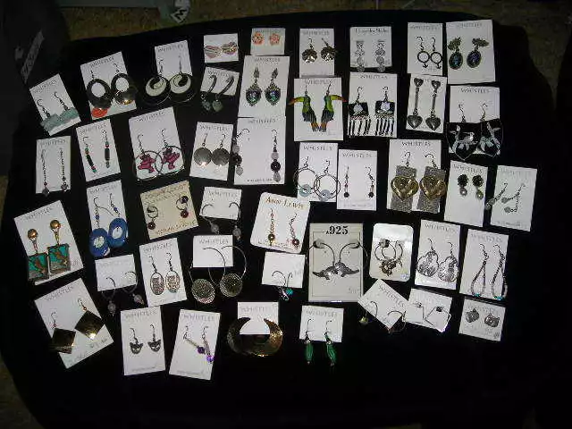 VARIOUS PIERCED EARRINGS, Sterling Silver & other metals Studs, hoops, Dangles