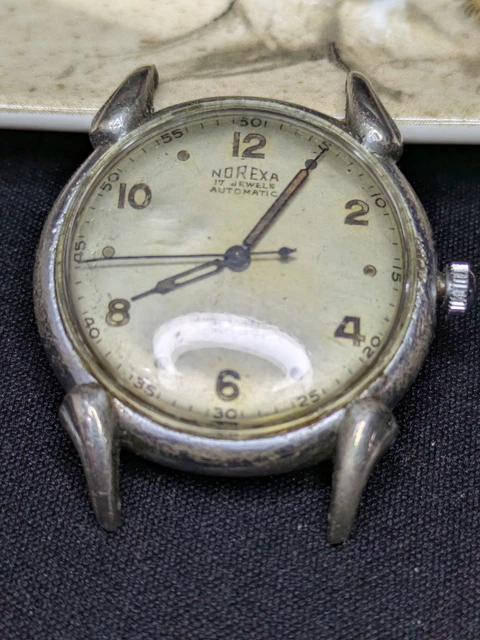 Montre Suisse Norexa Mécanique Vintage Années 40 - Mouvement AS 1287, Boîtier Plaqué Or, Fonctionne