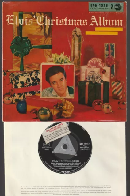 ♫ 7" 1958 Elvis Presley CHRISTMAS ALBUM Vol. 2  RCA s5 EPB 1035-2   MUSTER NM ♫