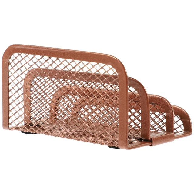 Trieur De Courrier Bureau 3 Compartiments Doré – Organiseur Élégant Pour Lettres, Magazines, Documents