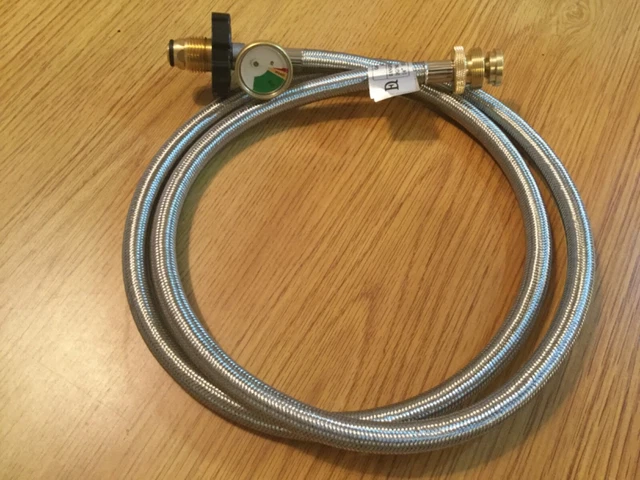 GUANGFENG Gas Hose Assembly Steel Braided 5’ with Guage