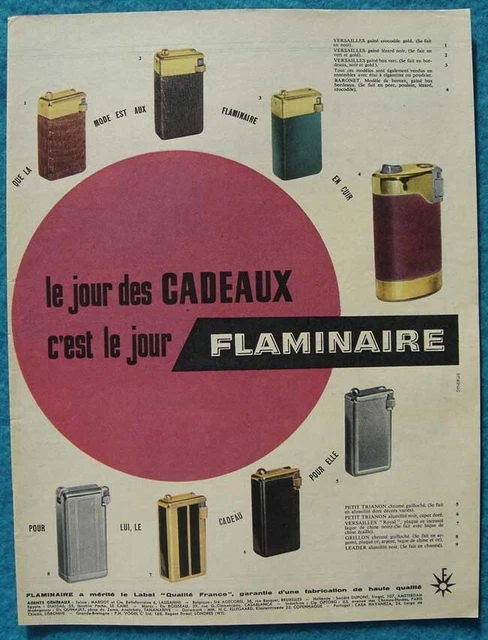 Briquet De Poche Flaminaire - Design Français Club Gaz - Vers 1955 - Occasion