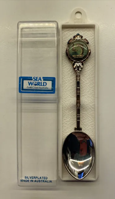 Sea World Gold Coast Surfers Paradise Silver Plated Teaspoon Vintage Collectible