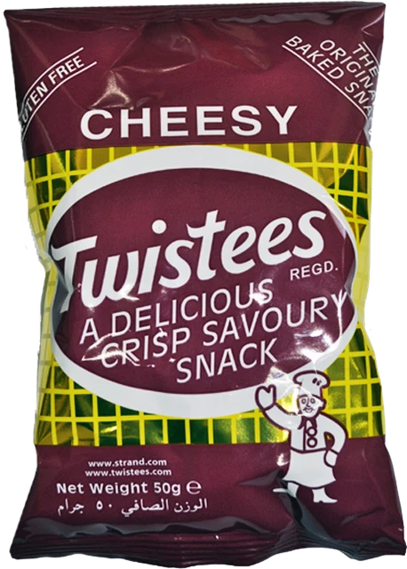 20x pkts Malta Twistees Chees Cotto al forno SENZA GLUTINE Snack riso