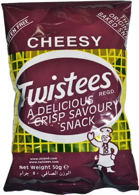 Snack riso 48x pkts Malta Maltese Twistees Formaggio al forno SENZA GLUTINE SCATOLA COMPLETA