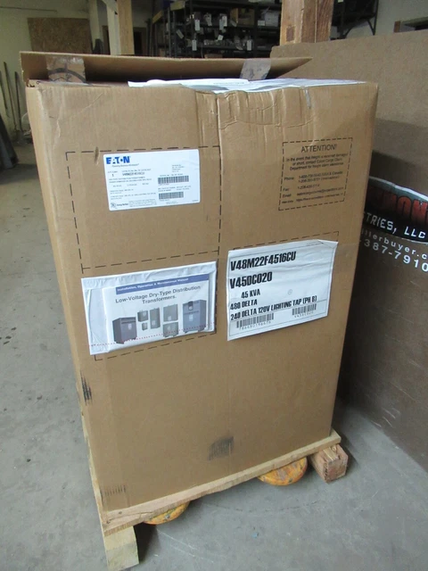 45 Kva Eaton Dry-Type Distribution Transformer 480V High 240/120V Low 3-Phase