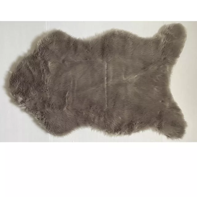 Levtex Baby Grey Faux Fur Throw Baby Nursery Baby Room Rug For Girls Boys Room
