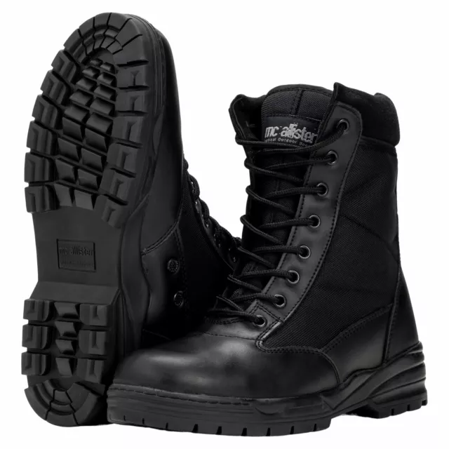 Springerstiefel Army Kampfstiefel Patriot Boots Stiefel mit Reißverschluss Black