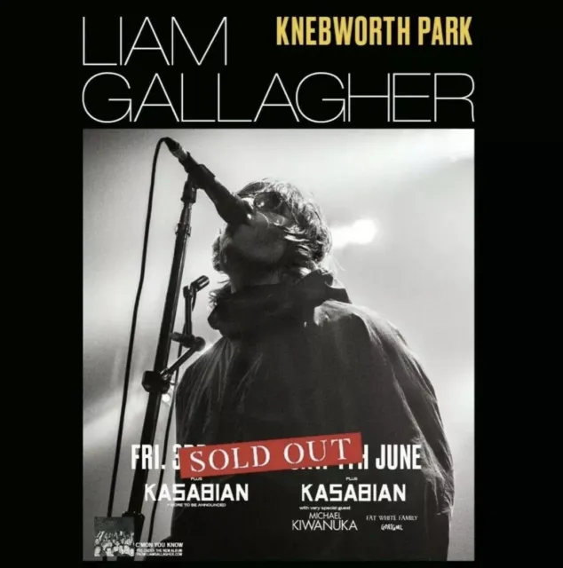 Liam Gallagher Knebworth Tickets Saturday 4th June - 2 Tickets Available