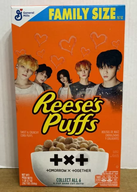 TXT Tomorrow x Together K-Pop Reese’s Puffs General Mills GM Cereal New Sealed