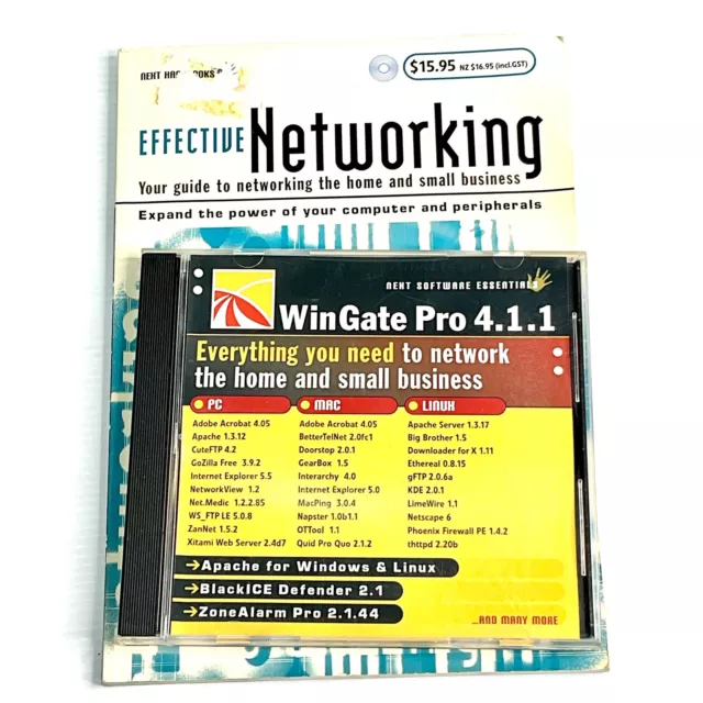 Effective Networking WinGate Pro 4.1.1 Vintage Software PC Mac Linux CD *Rare