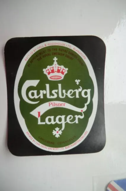 Carlsberg Bottled By Hall & Woodhouse Blandford Brewery Beer Bottle Label