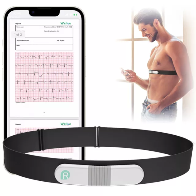 Ceinture cardio Moniteur de fréquence cardiaque avec ECG avec alarme vibrante