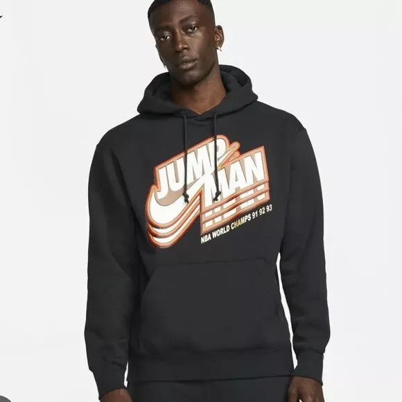 Nike Air Jordan Jumpman Core Fleece Pullover HoodieBlack/Multi M