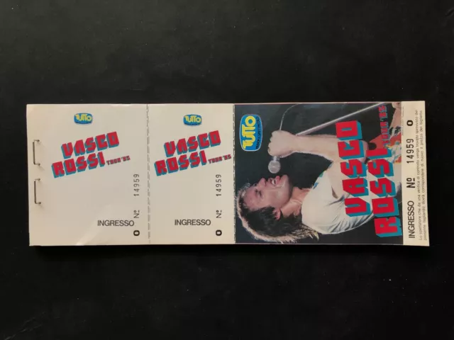 VASCO ROSSI BIGLIETTO INTERO del 1985 non Utilizzato Con matrice originale NUOVO