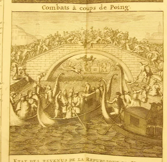 H Chatelain c1720 République de Venise Combats à coup de poing Boxe lotta pugno