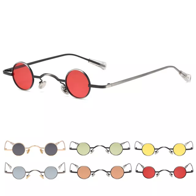 Vintage Style John Lennon Small Round Polarized Sunglasses 90s Steampunk Glasses