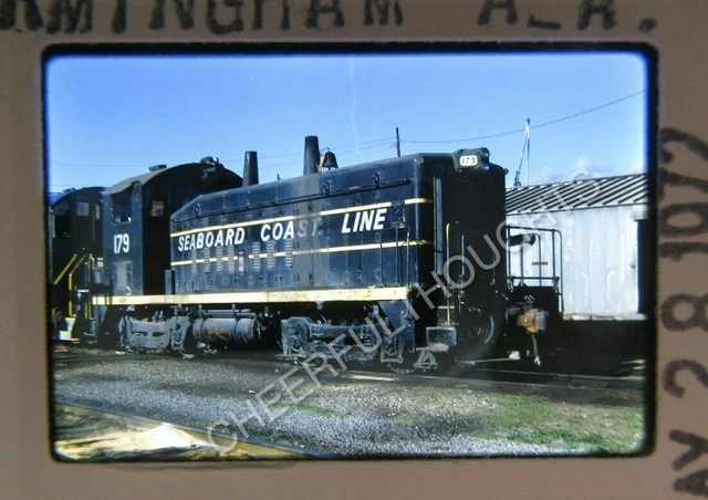 Original '72 Kodachrome Slide SCL Seaboard Coast Line 179 SW9 Birmingham   25F39