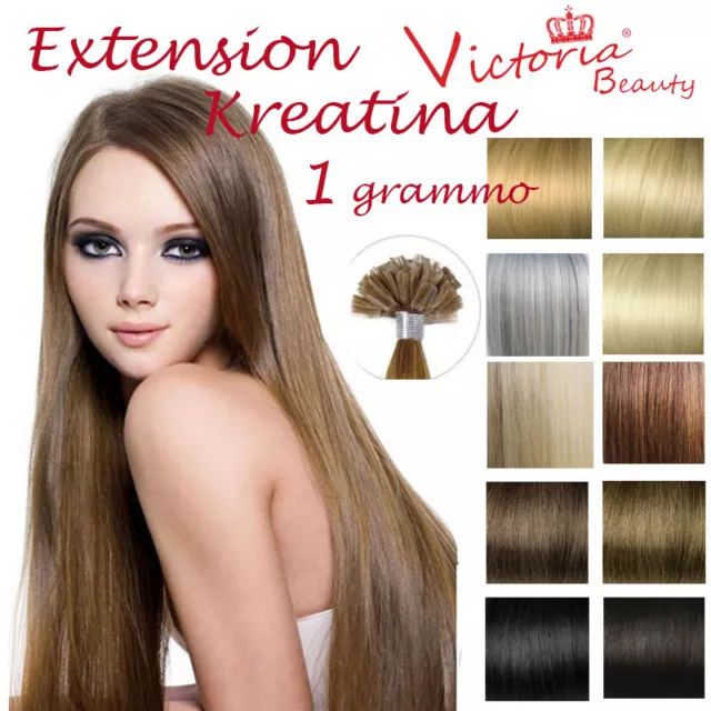 100 CIOCCHE REMY HAIR EXTENSION capelli umani CHERATINA 1 grammo 53 cm ultrasuon