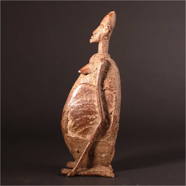 13050 Dogon Bronzfigur mit eingefasstem Stein Mali