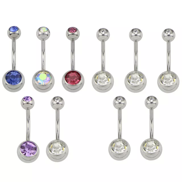 16pcs Body Piercing Ornaments Kit With Needle Pack Belly Button Piercing Tool