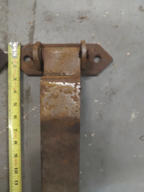 2 Vintage Large Rustic  Barn Door Hinges,Old Farm Hardware 25" long! 3