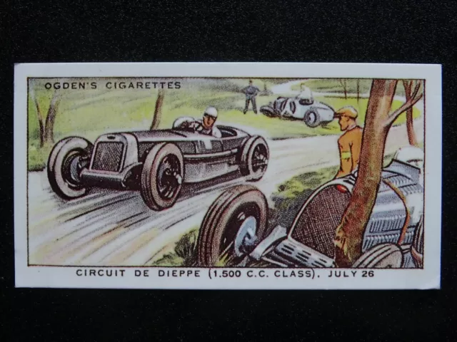 No.26 FRANCE CIRCUIT DE DIEPPE 1500 CC Motor Races 1931 REPRO by Ogden 1931