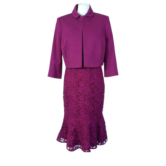 Phase eight sabby lace dress magenta hotsell