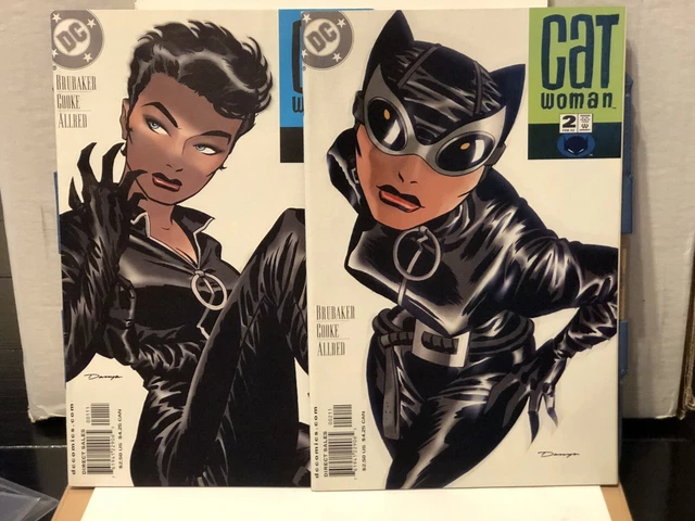 Catwoman #1 & 2… Ed Brubaker Darwyn Cooke Cover Dc Comics 2002 Batman - Vf/Nm